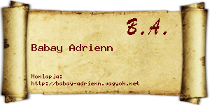 Babay Adrienn névjegykártya